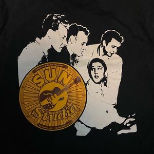 Sun Studio short sleeved tee. Small. Elvis Presley & the Million Dollar Quartet.